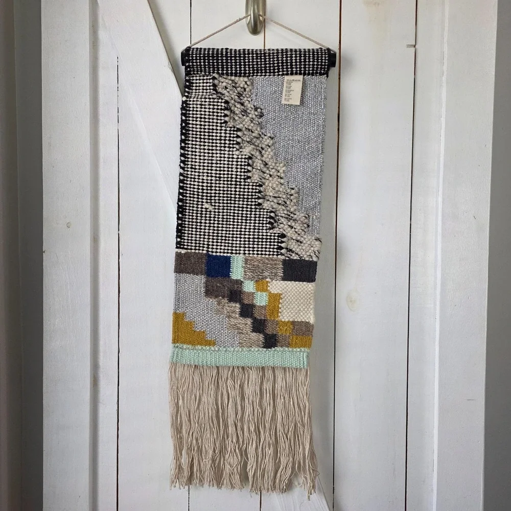Anthropologie‎ Salinas Fringe Wall Art Hanging Tapestry Woven Boho 10